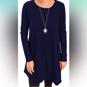 Navy blue long sleeve sweater